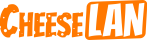CheeseLand wordmark in bold orange letters on a black background (logo-style).